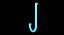 Neonbuchstabe J