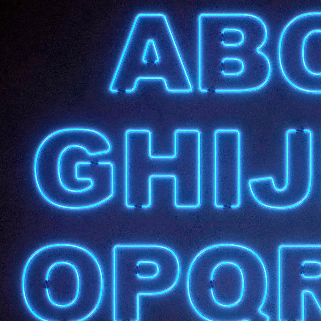 3D Light Modules Set 80 Neon Alphabet - TurboSquid 1798976