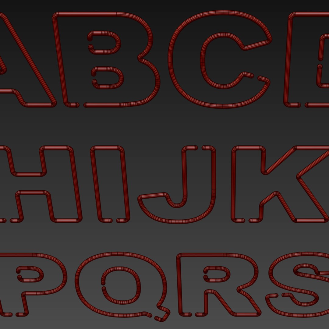 3D Light Modules Set 80 Neon Alphabet - TurboSquid 1798976