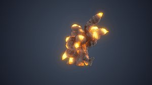 3D model explosion fumefx effects