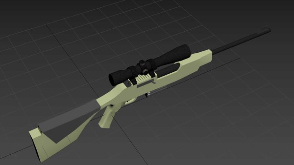 3D model Rifle Sniper Low Poly - TurboSquid 1842065