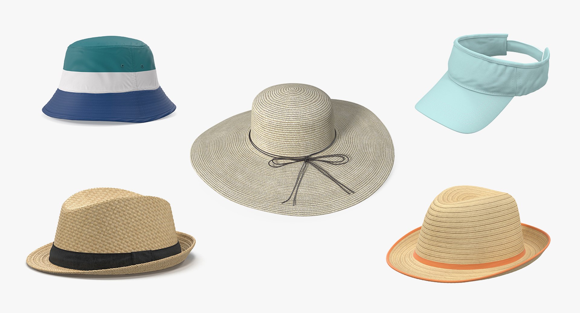 Summer Headwear Collection 3D model https://p.turbosquid.com/ts-thumb/Z5/reoiWp/8k/summerheadwearcollection3dmodel001/jpg/1619546714/1920x1080/fit_q87/ca455c0e9b0a3367872e41653fb9ebe471af7add/summerheadwearcollection3dmodel001.jpg