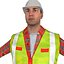 rigged worker man 3d model