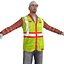 rigged worker man 3d model