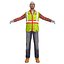 rigged worker man 3d model