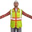 rigged worker man 3d model