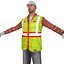rigged worker man 3d model