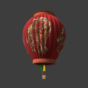 Chinese red lantern 3D model