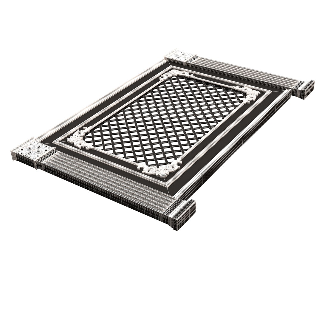 Radiator Cover Decorative Screening Grille Panel 01 3D Model ...