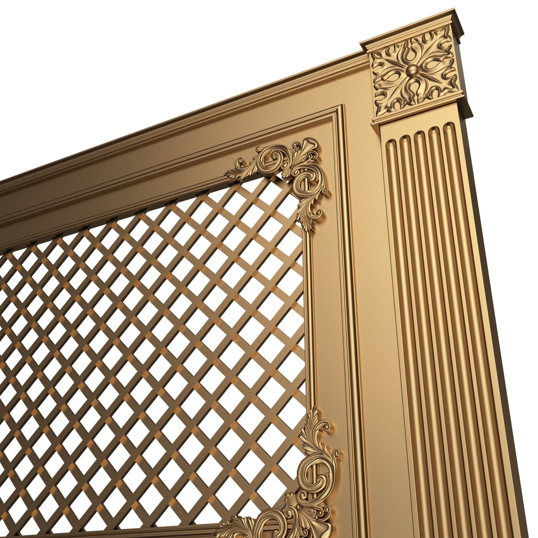 Radiator Cover Decorative Screening Grille Panel 01 3D Model ...