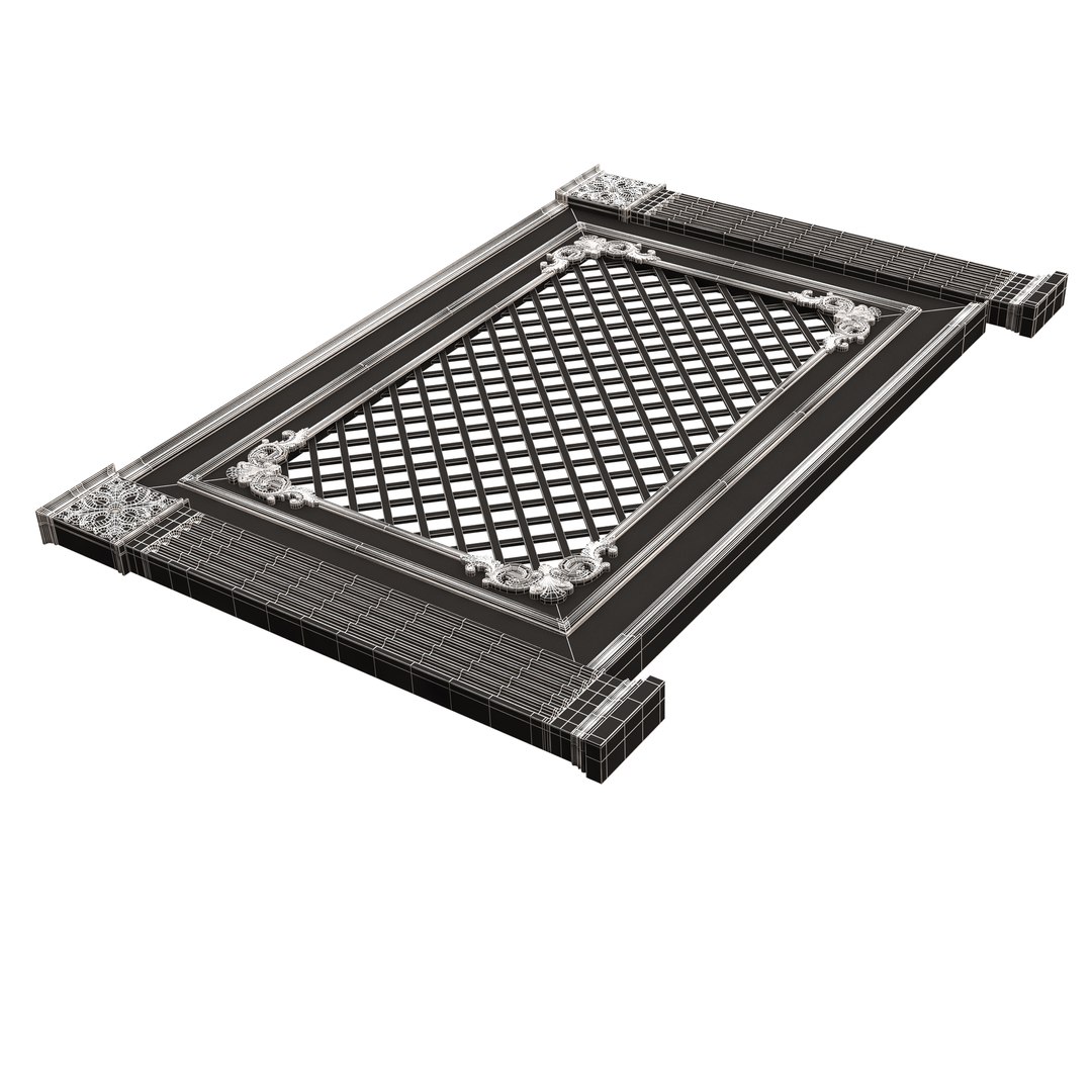 Radiator Cover Decorative Screening Grille Panel 01 3D model ...