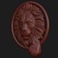 lion head circle 3D model