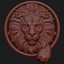 lion head circle 3D model