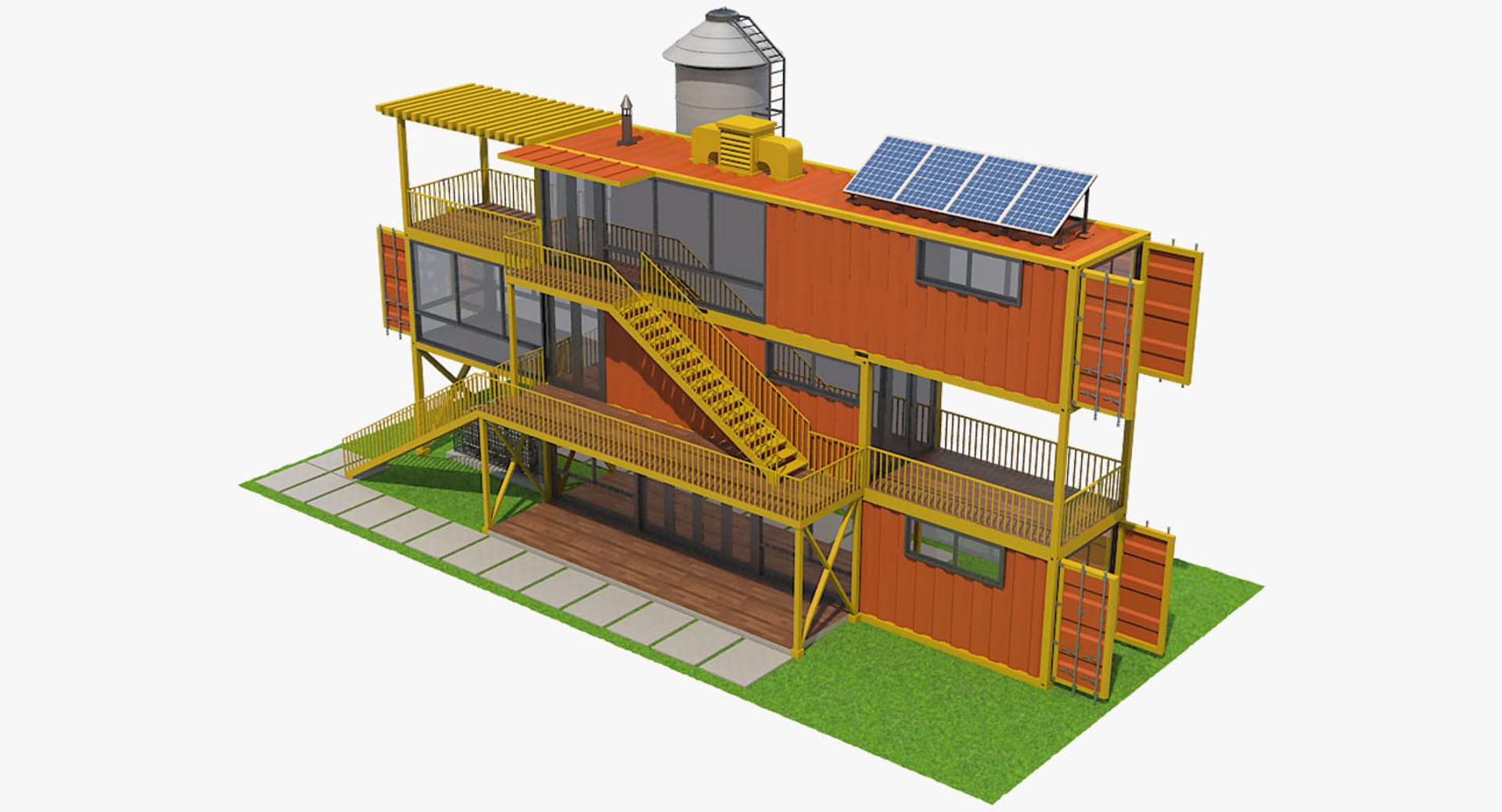 House Container 3D Model - TurboSquid 1161707