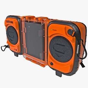 3d model waterproof stereo boombox ecoxgear