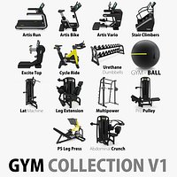 Gym Equipment  Collection V1 14 Models