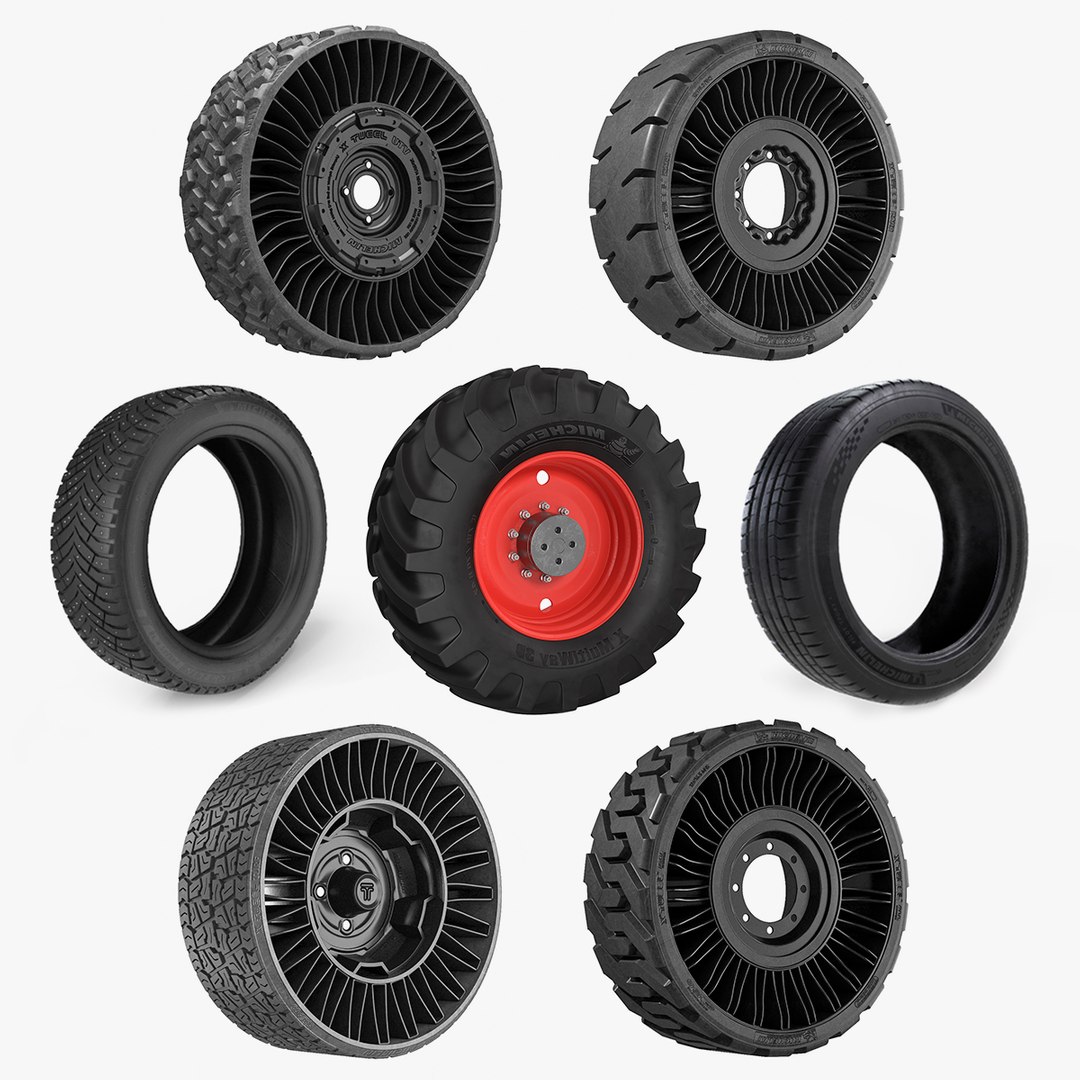 Michelin Tires Collection 5 3D model preview