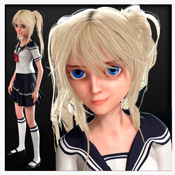 CARTOON Girl manga ANIME school model