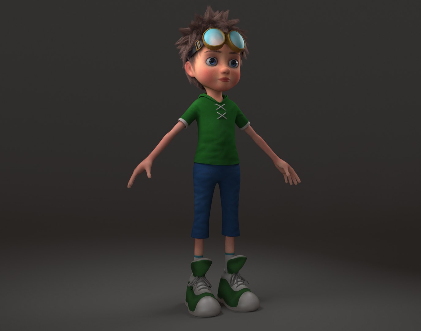 Cartoon Boy Rigged 3D Model - TurboSquid 1258977