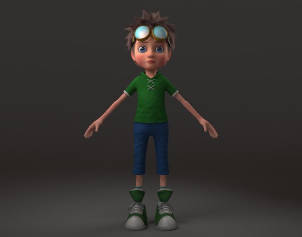 Cartoon boy rigged 3D model - TurboSquid 1258977