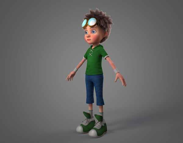 Cartoon boy rigged 3D model - TurboSquid 1258977