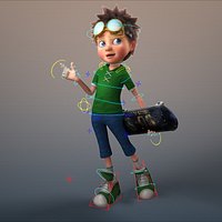 Cartoon Boy Rigged