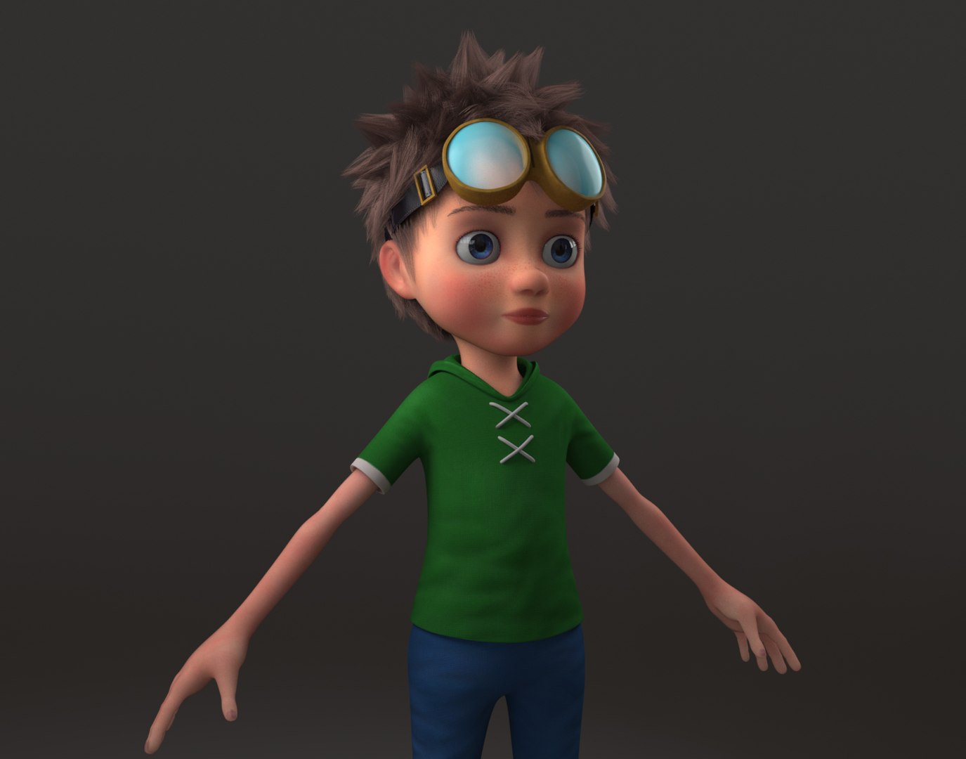 Cartoon Boy Rigged 3D Model - TurboSquid 1258977