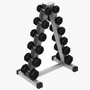 GYM Dumbbell Rack with Dumbbell Set 02