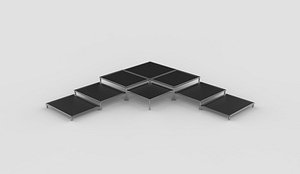 3D Stage Rental Sizing 3D model model
