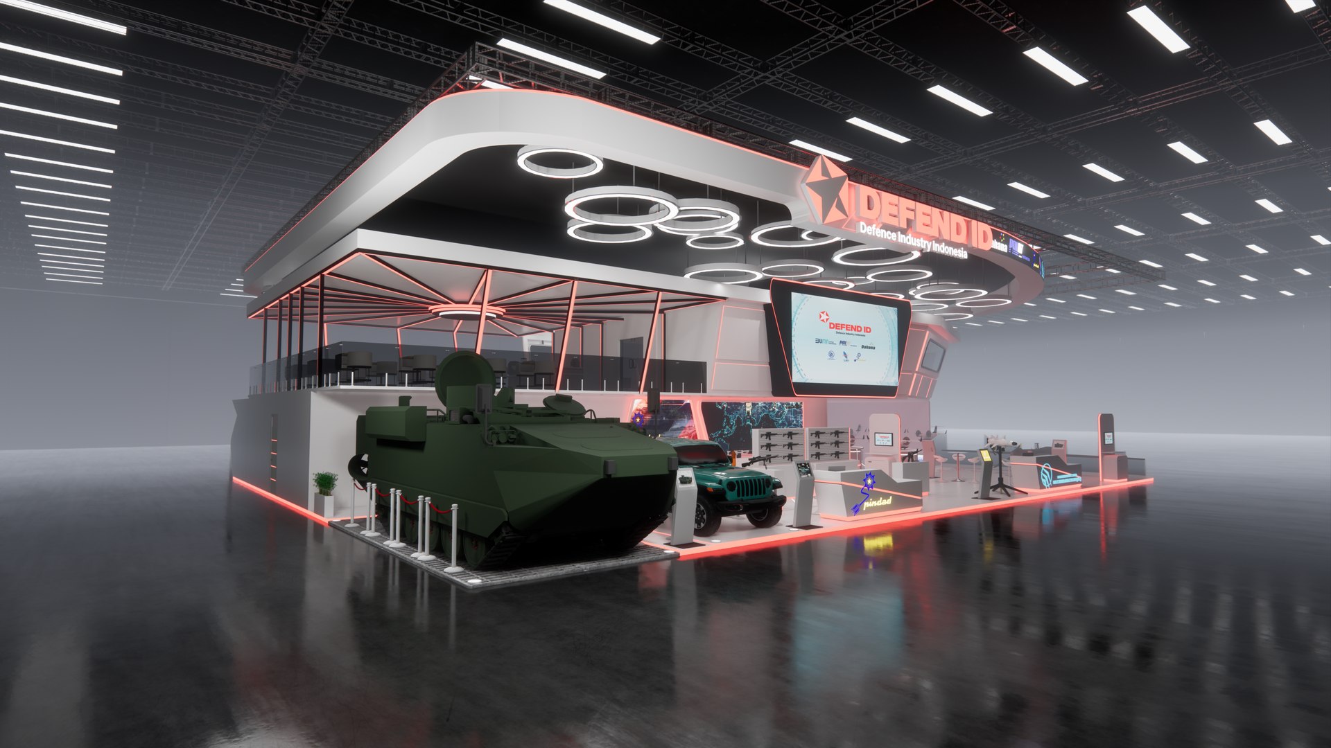 Booth Exhibition Indo Defence Double Deck 24x25m 3D Model - TurboSquid ...