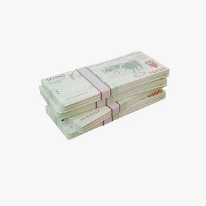 1000 Burundian Franc BIF 3D model