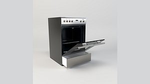 3D model Gas Cooker With Oven