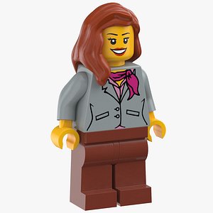 lego woman stewardesse 3D model