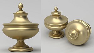 Carved Finial 3D model model