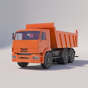 3D model kamaz dump truck