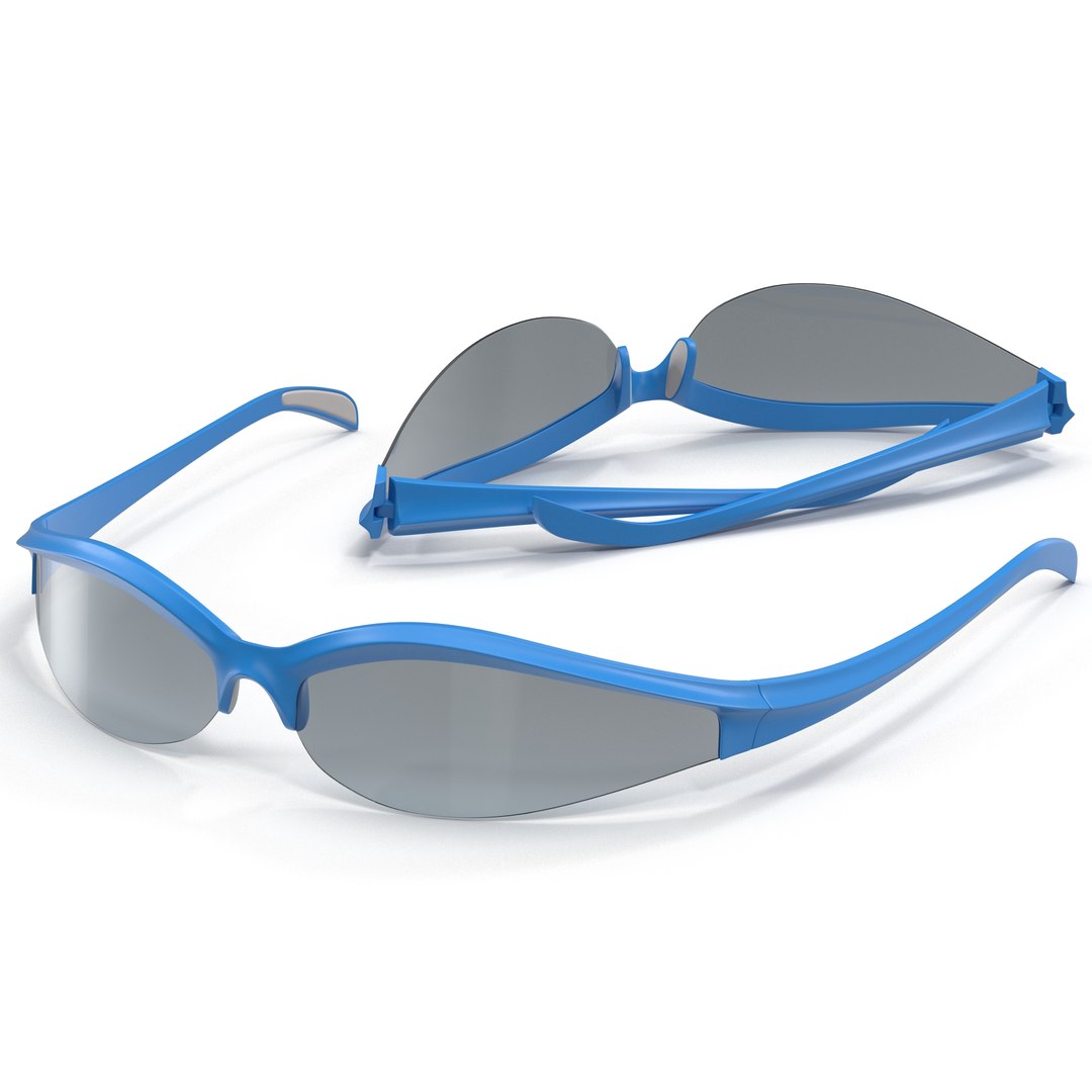 Sport Glasses 3 3D Models Set 3D model preview