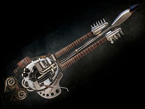 warrior doof guitar 3D model