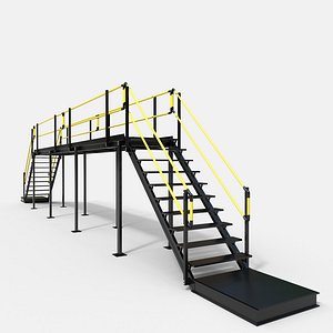 Industrial Catwalk Walkway Stairs Crossover