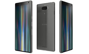 Sony Xperia 10 Silver Low Poly 3D model