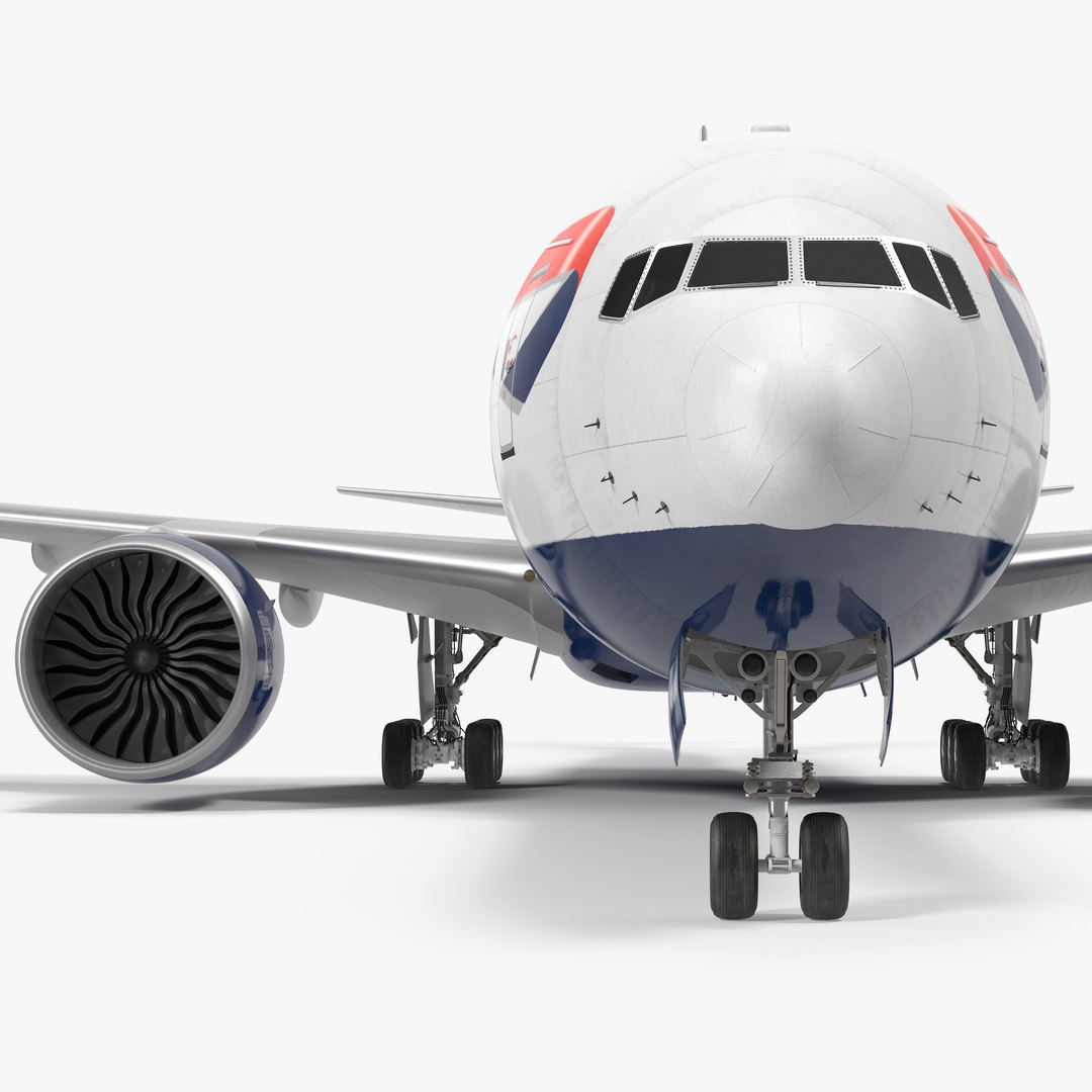 Boeing 777-8x British Airways 3D model preview