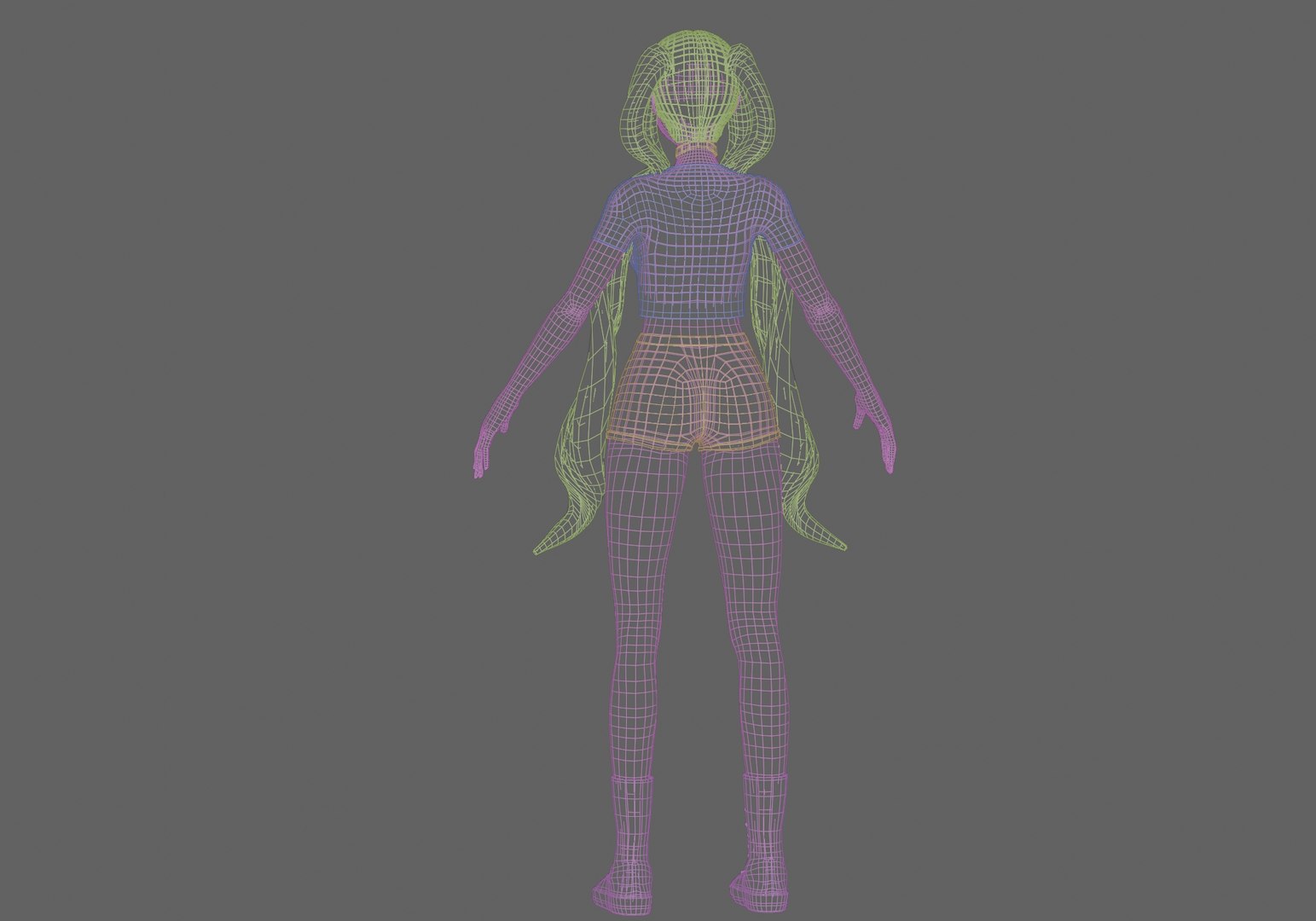 3D Basic Anime Girl V27846 - TurboSquid 2270362