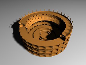 colosseum famous monument rome 3D
