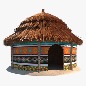 african hut 3D model