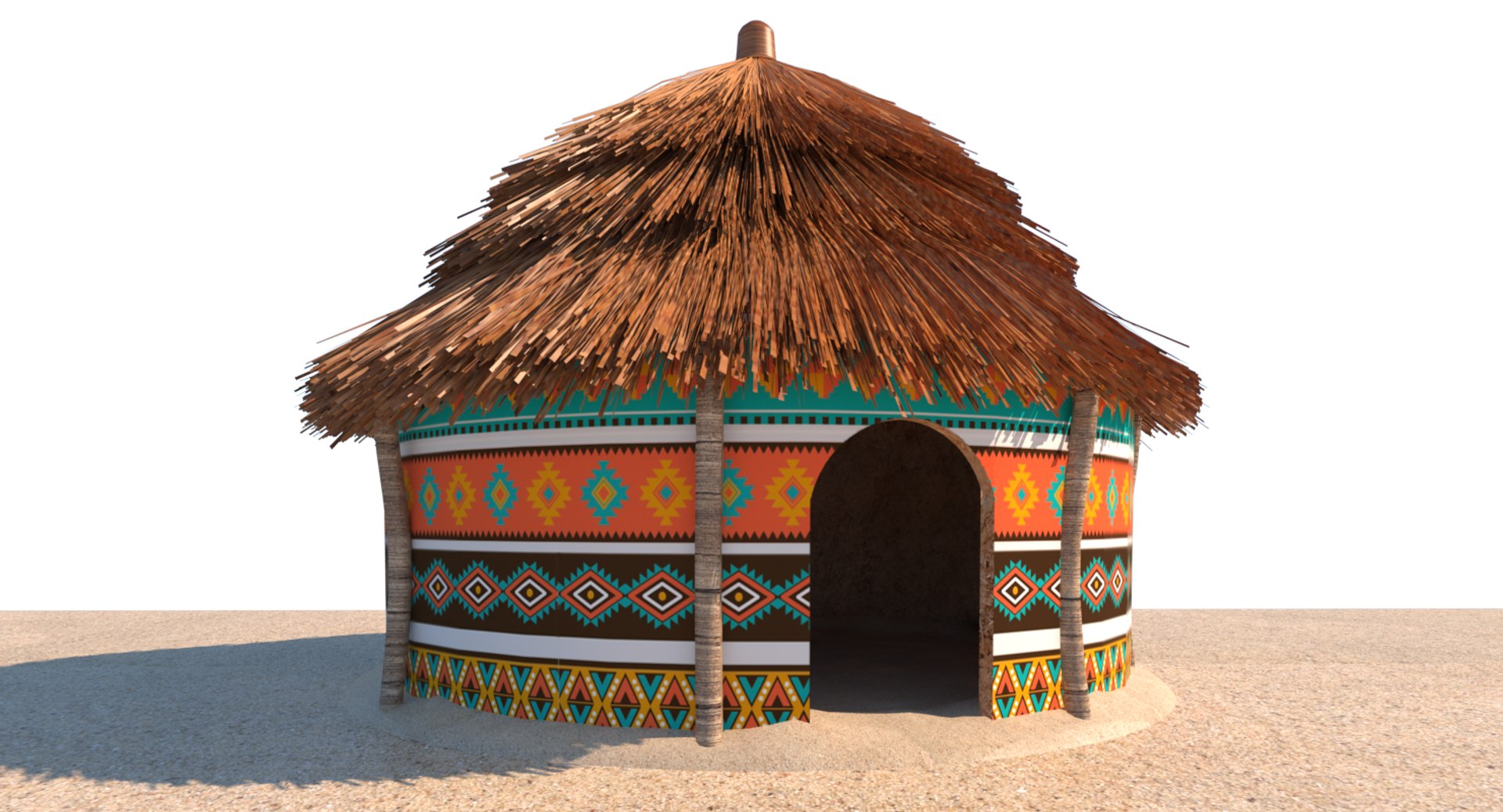 African Hut 3D Model - TurboSquid 1199849