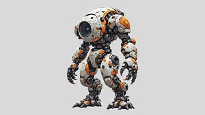 Sci Fi Robot Character Game Ready Mech Droid Futuristic Machine Asset