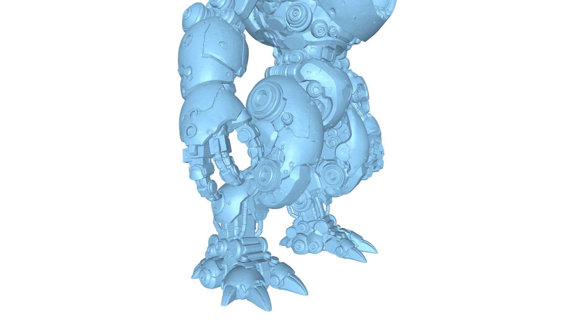 3D Sci Fi Robot Character Game Ready Mech Droid Futuristic Machine ...