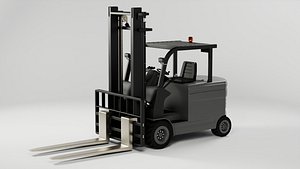 Electric Counterbalanced Forklift Truck Charcoal Industrial Warehouse Forklift PBR 4K 360 Turntable