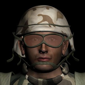 3d model soldier ged character