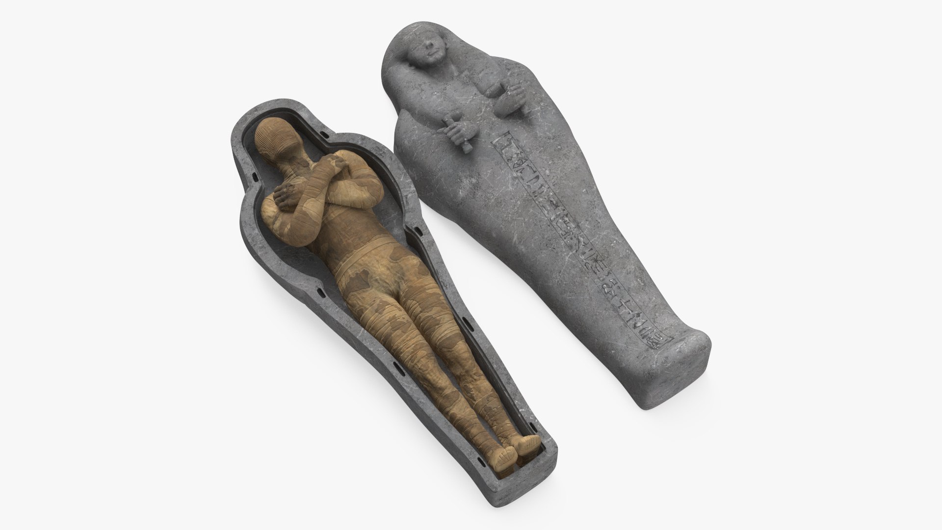 Mummy in the Sarcophagus 3D model preview