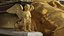 Winged Sphinx Gold Sculpture